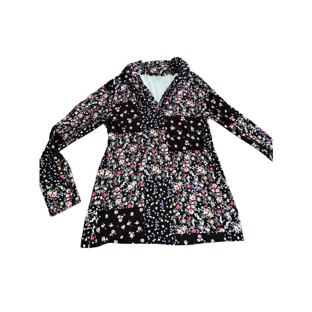 Nwot Loveudear Sz S Women's Long Sleeve Collared Floral Shirt